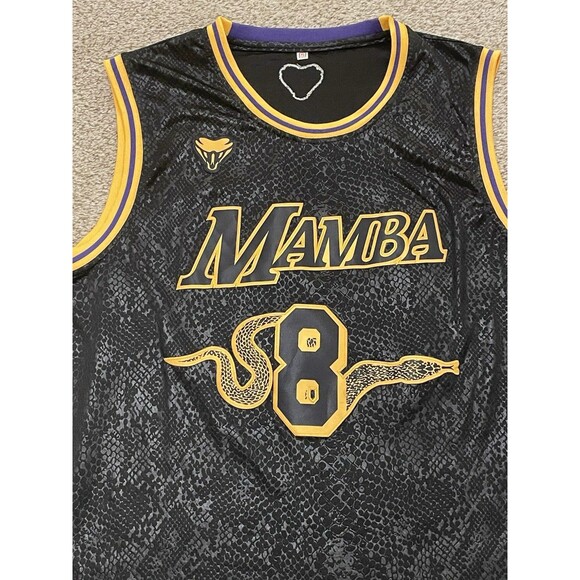 Kobe Bryant Jersey Mens Size XL Mamba 8 24 Snake BASKETBALL NBA LAKERS - Picture 4 of 4